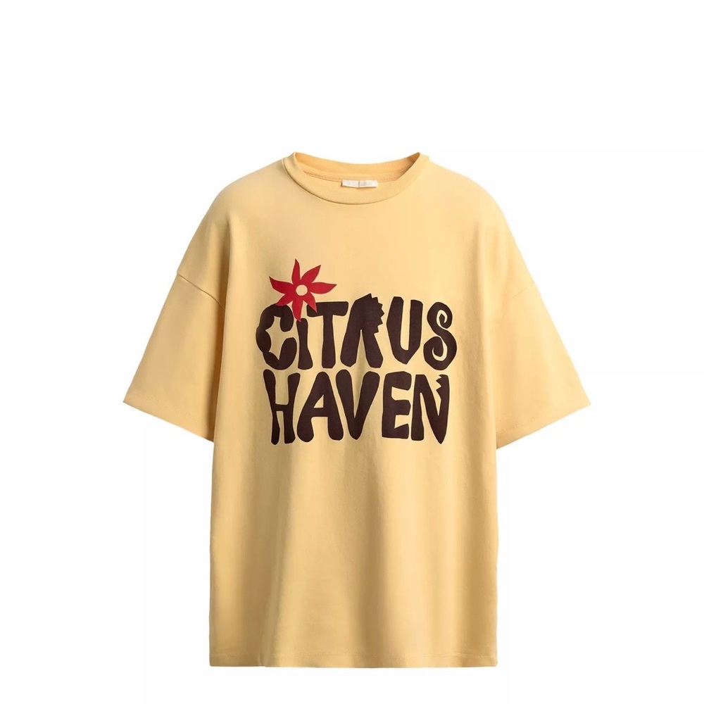 ZARA - Citrus Haven Yellow Graphic Tee